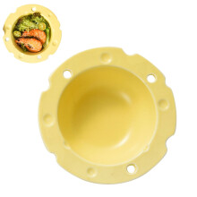 Hariumiu Cheese-Shaped Ceramic Bowl, Food Grade & Heat Resistant, Multi-functional for Rice, Soup, Salad, Dessert; Compatible with Hariumiu
