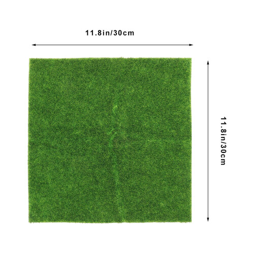 30x30cm Ζωγραφική Γλάστρα με Τεχνητό Χόρτο σε Μινιατούρα, Νεράιδα, Μίνι Σπιτάκι, 2
