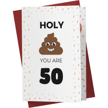 Grappige 50e verjaardagskaart – Grappige kaart voor een 50-jarig jubileum – Gefeliciteerd met je 50e verjaardag – Hilarische 50e