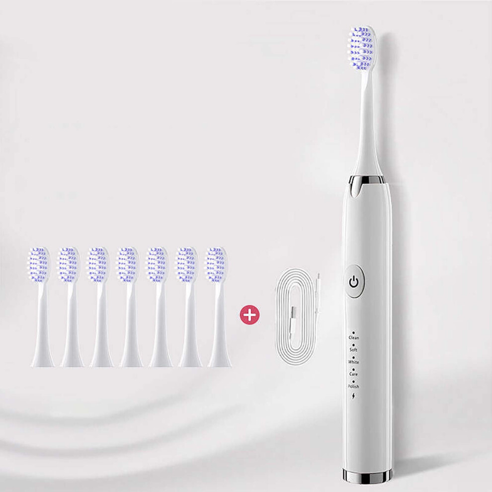wamans Electric Toothbrush,Electric Toothbrush with 8 Brush Heads,Smart 5-Speed Timer Electric Toothbrush Ipx7 Clearance Items