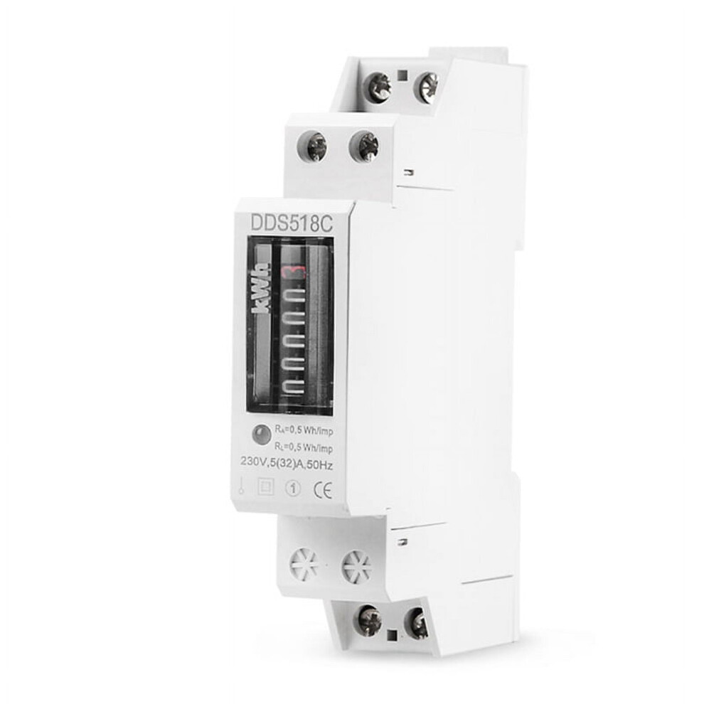 Household Electronic Din Rail Single Phase Electricity Power Consumption Wattmeter Energy Meter Kwh Counter 9395123209739