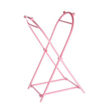 1 stk. sammenleggbar søppelsekkholder 12,4 * 6,7 tommer rosa, bærbar søppelsekkstativ med avfallssortering av plastramme, sammenleggbar