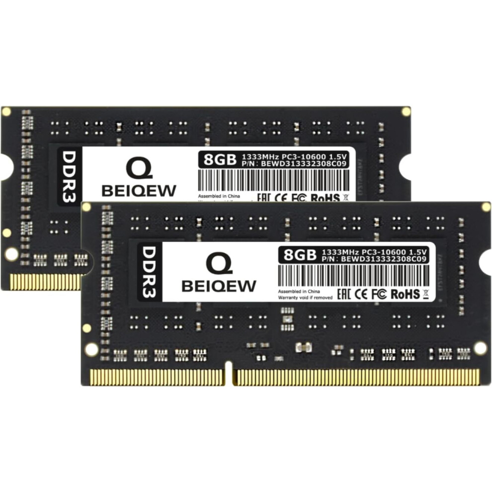 Ddr3 Ram 16Gb Kitï¼2X8gï¼ 1333Mhz Pc3-10600 Cl9 1.5V Laptop Computer Sodimm Memory 204-Pin Non-Ecc Unbuffered 9395123209760