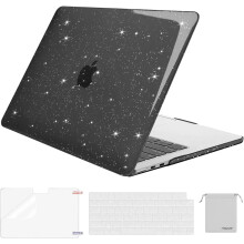 Compatibil cu carcasă MacBook Air de 13,6 inch, lansată în 2022, 2023 și 2024, M3A3113, M2A2681, Touch ID, sclipici strălucitor