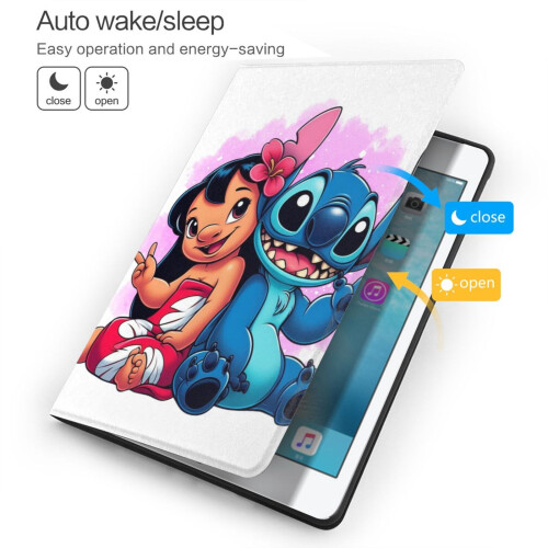 Χαριτωμένη θήκη βιβλίου με βελονιά για iPad 9ης/8ης/7ης γενιάς - Μοντέρνα θήκη με βάση 2