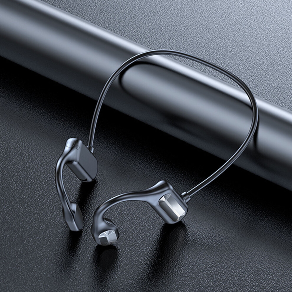 Avtoify Wireless Bluetooth Headset Bone-Conduction Headphones Bluetooth.2 Wireless Earbuds Outdoor Sport Headset Business Headset Black 9395123210094