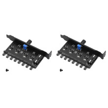 2x Pc8-kanals blæserhub, køleblæserhastighedscontroller til CPU-kabinet, harddisk, VGA, PWM-blæser, PCI-beslag, strøm fra 12V blæser (4-benet)