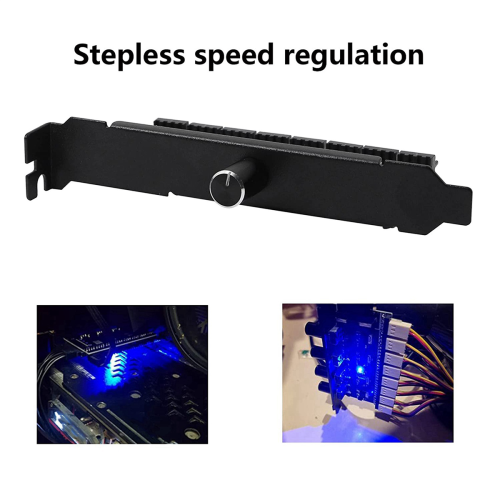 2X Pc8Channels Πλήμνη Ανεμιστήρα Ψύξης Ελεγκτής Ταχύτητας Ανεμιστήρα για Περίβλημα CPU 2
