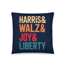 Harris Walz Waltz2024Supporter Basic-kudde, Harris Walz Joy Liberty (4545 cm)