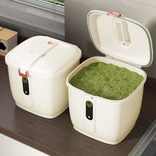 Caixa de armazenamento de arroz Txmfgh à prova de insetos e hermeticamente fechada, com grande capacidade para farinha, grãos e cereais -