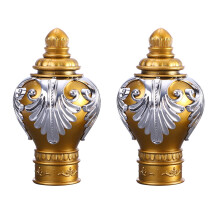 2 pezzi di terminali per asta per tende in stile romano, ideali per camera da letto e soggiorno, 28 mm (oro)