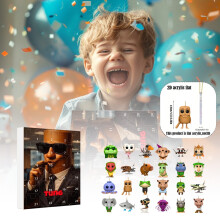 Shanhaijing24Days italiensk Brainrot-hänge adventskalender - Fantasivarelse blindask present till barn och vuxna (F)