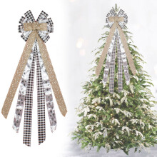 Julkransprydnader med rosett för gran, bil, dörr, heminredning - Kompatibel med julfestdekorationer