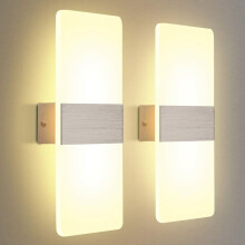 2-pack LED-vägglampa inomhus 12W varmvit 3000K AC230V akryl