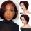 Peruca Pixie Cut 13x4 de Cabelo Humano Brasileiro, Corte Bob Curto e Liso para Mulheres Negras, 20cm (8 polegadas), Aparência Natural, Ideal para 1