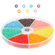 Mărgele de sticlă mici colier pentru bijuterii confecționare brățări DIY meșteșuguri lucrate manual kit distanțier colorat