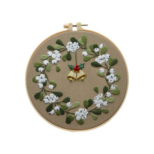 Déstockage : Broderie de Noël à faire soi-même (non terminée), Tricot à faire soi-même, 1 ensemble de tableaux à suspendre