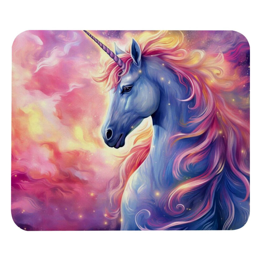 Colorful Sky Unicorn Mouse Pad 8.3'' X 9.8'' With Non-Slip Rubber Base, Compatible With Laptop, Writing & Gaming 9395123332130
