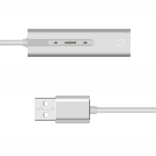 Externí zvuková karta 2 v 1 USB funguje s telefonními sluchátky