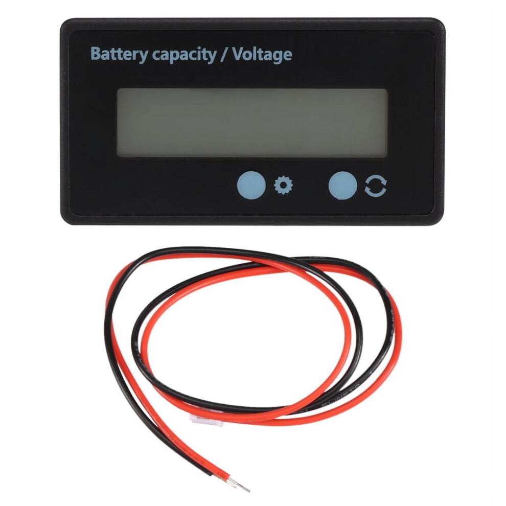 Lcd Battery Capacity Monitor, Waterproof 12V/24V/36V/48V Lead Acid & Lithium Battery Status Indicator With Green Backlight 9402001801838