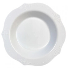 VEZEE Antique Collection Plastic Bowls White 12 oz Pack of 80