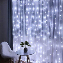 300 LED Window Curtain String Light, 8 Modes USB Fairy Lights, 9.9x9.9 Ft, for Room, Garden, Wedding, Party, Christmas Decor