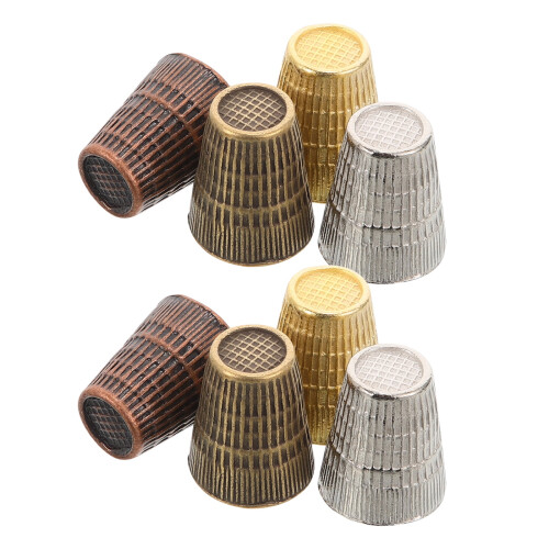 Sewing Materials Thimble Tools for Hand Quilting Supply Alloy Protector Metal8Pcs