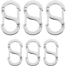 Lot de 6 fermoirs à double ouverture pour colliers, 2 tailles, fermoirs mousquetons pour la création de bijoux, raccourcisseur de collier, acier