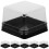 Eease Clear Cupcake Boxes 100Pcs Plastic Mini Cake Containers with Dome Lids 1