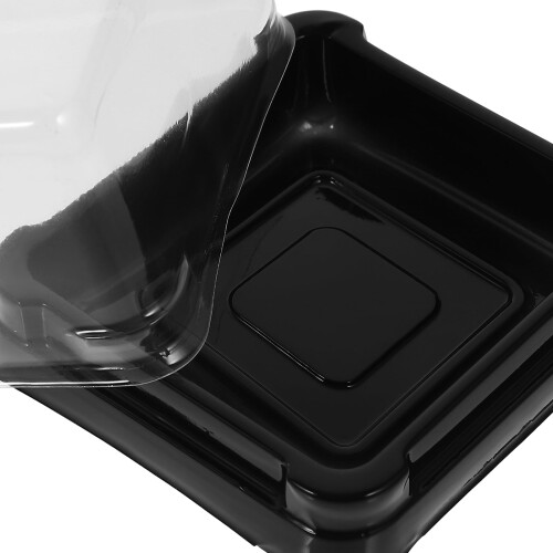 Eease Clear Cupcake Boxes 100Pcs Plastic Mini Cake Containers with Dome Lids 2