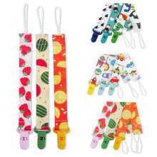 Windfall Baby Pacifier Clips 3Pcs, Compatible with Most Pacifiers, Cute Cartoon Teething Toy Holder Chain for Boys and Girls