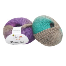 Winysin1pc 50g Chunky Hand-woven Rainbow Colorful Knitting Scores Wool Blend Yarn