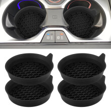 NUAHRHY 4 posavasos de silicona para coche, soportes universales para vasos, impermeables, antideslizantes y a prueba de derrames, accesorios para el