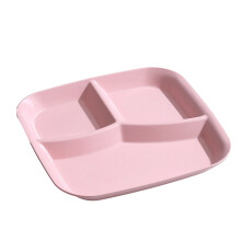 Assiettes compartimentées incassables Washranp de 25 cm (10 pouces), de qualité alimentaire et sans BPA, à 3 compartiments rectangulaires pour le