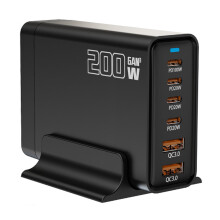Cargador rápido para auriculares y portátiles Galli Um Nit Ride Estación de carga de escritorio Galli Um Nit Ride de 200 W