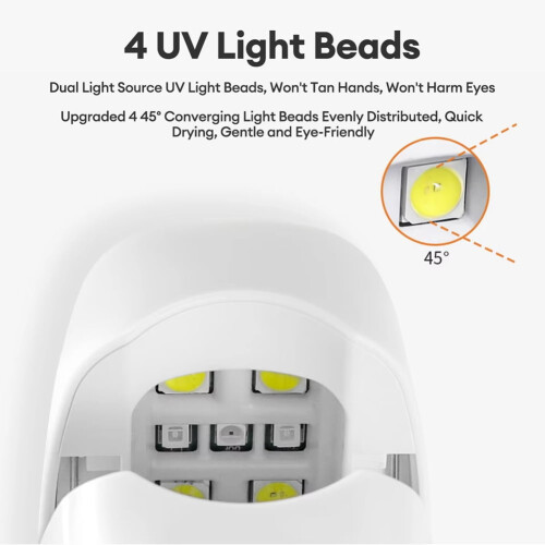 Νέα λάμπα στεγνωτήρα νυχιών UV LED MINI Nail Light Fast Dry Σκλήρυνση με ένα δάχτυλο 2