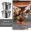 Ensemble de bain-marie double en acier inoxydable durable COSLUS 2