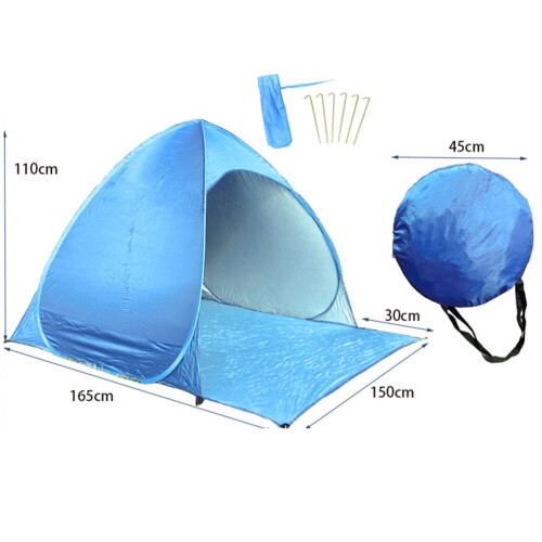Eease Portable Automatic Beach Tent, 65.00" x 59.10", Blue 1
