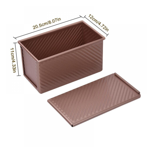 Pullman brödform med lock, non-stick brödformar för brödbakning, kolstålsbrödform 2