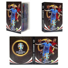 Álbum de figurinhas de futebol - Caixa para 240 figurinhas de estrelas - Pasta para coleção - Preto