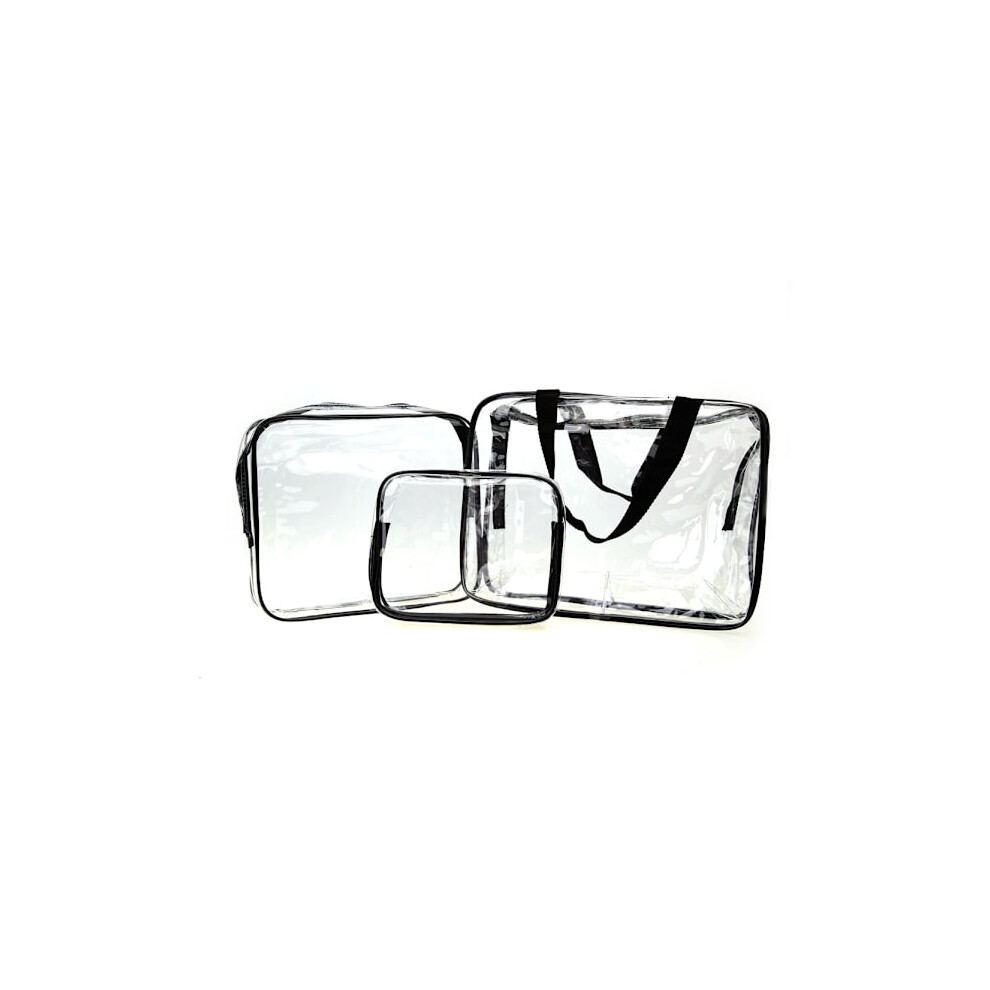 3pcs Toiletry bag transparent makeup bag