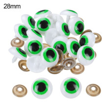 20 unidades/10 pares de olhos de plástico de alta qualidade para brinquedos de animais, bonecas e artesanato, olhos de sapo de 28 mm