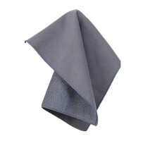 Panno in camoscio super assorbente per auto, ecologico e antimacchia, ideale per autolavaggio, detailing auto, interni e casa, grigio, 30 cm x 40 cm