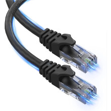 Cat6 Ethernet-kabel, 7,5 m höghastighetsinternetkabel kompatibel med router, spel, PC, LAN, WiFi, RJ45UTP-patchkabel, svart