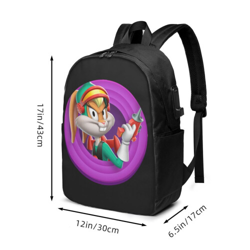 Σακίδιο πλάτης Looney Tunes για φορητό υπολογιστή, αδιάβροχη αντικλεπτική τσάντα με 1