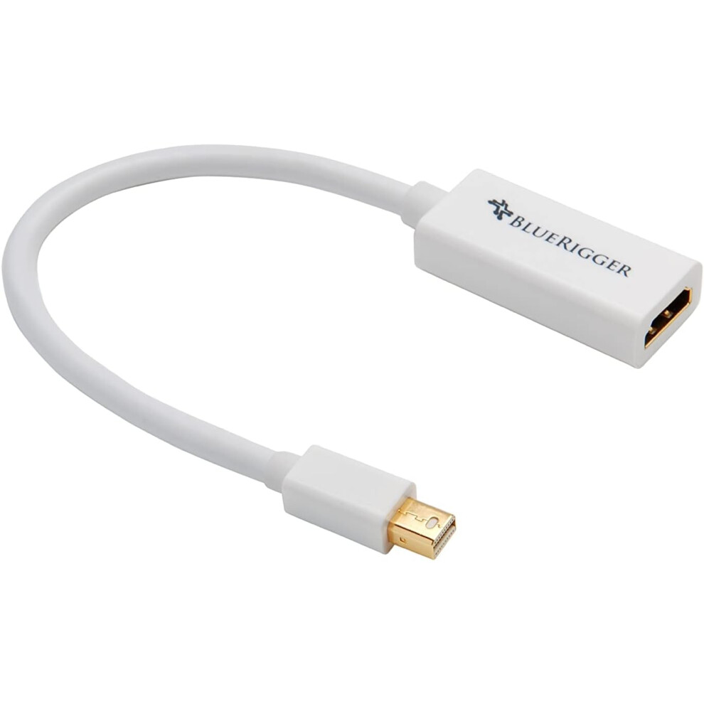 Bluerigger Mini Displayport To Hdmi Female Adaptor Cable ((Mini Dp/Thunderbolt To Hdmi Cable) - Compatibe With Macbook 9395123536781