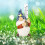 Εκκαθάριση δόντια βροχής από ρητίνη Gnome, Άγαλμα κήπου Gnome από ρητίνη με πλαστικό 2