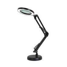Gloine formhéadúcháin le lampa deisce 64 LED, formhéadú 8 n-uaire, 10 leibhéal gile inchoigeartaithe, inmhéadaithe