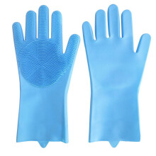 Gants d'hiver Jacenvly imperméables en silicone, gants de vaisselle, gants ménagers et gants de bain pour animaux de compagnie résistants aux