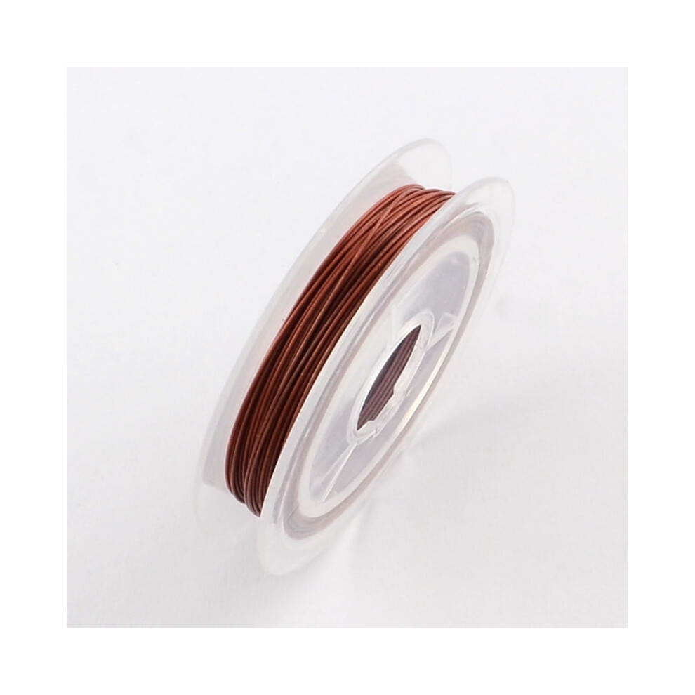 10Roll Tiger Tail Wire Nylon-Coated Stainless Steel Indian Red 0.38Mm About 32.8 Feet(10M)/Roll 9395123636368